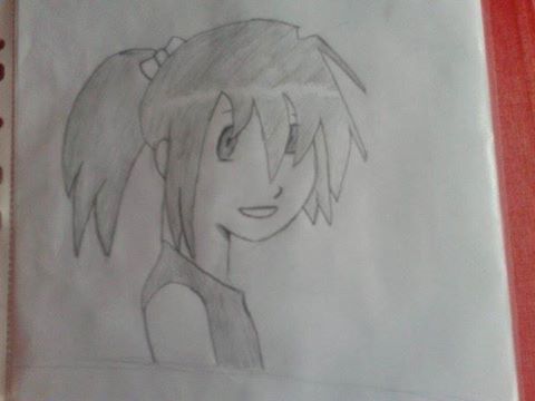 anime girl drawn by me